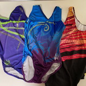 3 GK gymnastic leotards